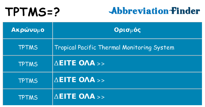Τι σημαίνει tptms ηρεμήσει