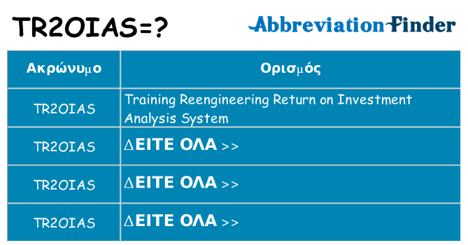 Τι σημαίνει tr2oias ηρεμήσει