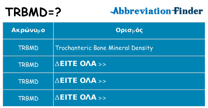 Τι σημαίνει trbmd ηρεμήσει