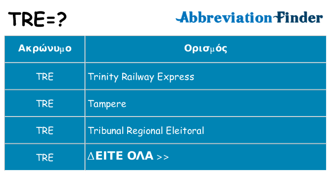 Τι σημαίνει tre ηρεμήσει