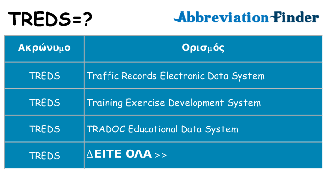 Τι σημαίνει treds ηρεμήσει