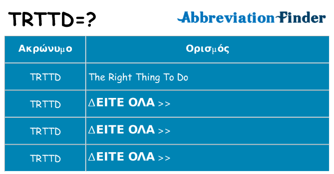Τι σημαίνει trttd ηρεμήσει