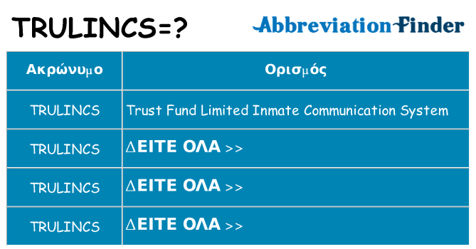 Τι σημαίνει trulincs ηρεμήσει