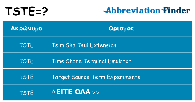 Τι σημαίνει tste ηρεμήσει