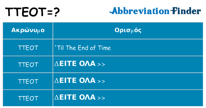Τι σημαίνει tteot ηρεμήσει