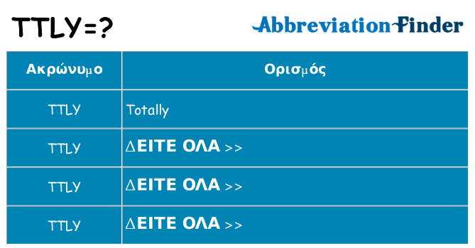 Τι σημαίνει ttly ηρεμήσει