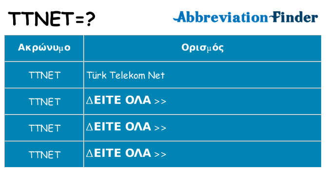 Τι σημαίνει ttnet ηρεμήσει