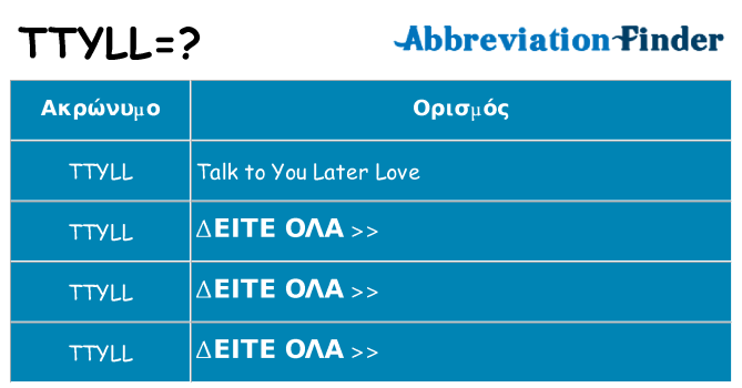 Τι σημαίνει ttyll ηρεμήσει
