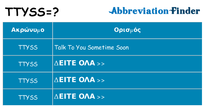 Τι σημαίνει ttyss ηρεμήσει