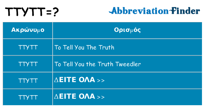 Τι σημαίνει ttytt ηρεμήσει