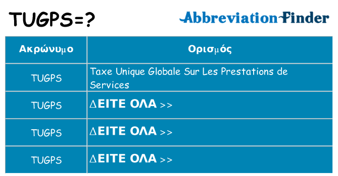 Τι σημαίνει tugps ηρεμήσει