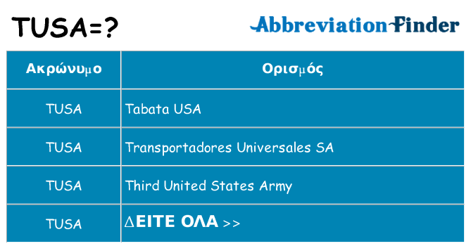 Τι σημαίνει tusa ηρεμήσει