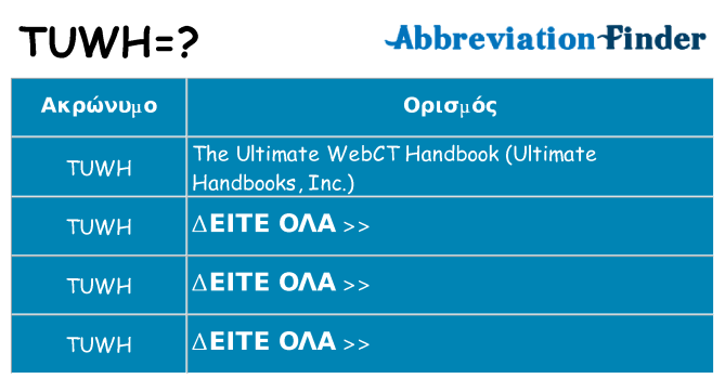 Τι σημαίνει tuwh ηρεμήσει