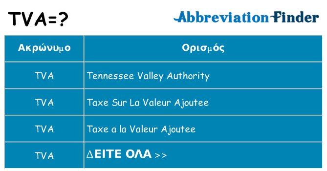 Τι σημαίνει tva ηρεμήσει