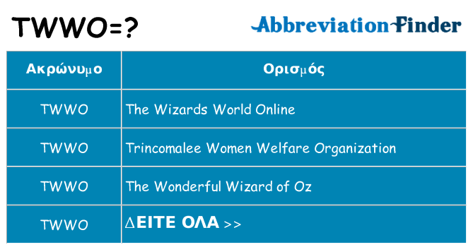 Τι σημαίνει twwo ηρεμήσει