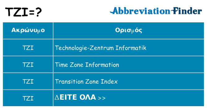 Τι σημαίνει tzi ηρεμήσει