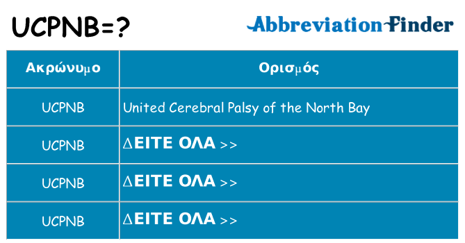 Τι σημαίνει ucpnb ηρεμήσει