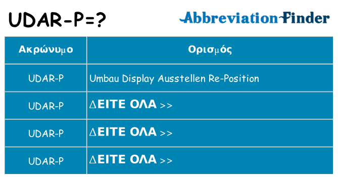 Τι σημαίνει udar-p ηρεμήσει