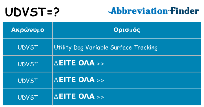 Τι σημαίνει udvst ηρεμήσει