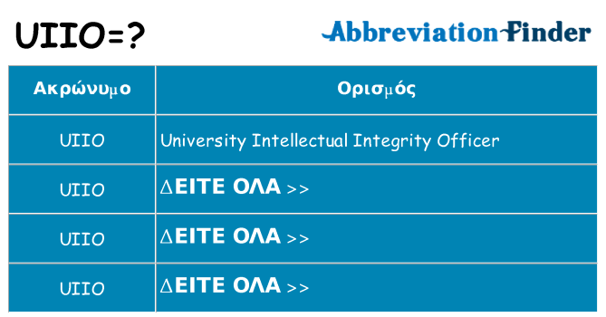 Τι σημαίνει uiio ηρεμήσει