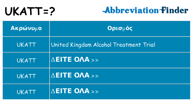 Τι σημαίνει ukatt ηρεμήσει