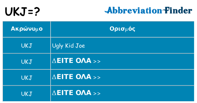 Τι σημαίνει ukj ηρεμήσει