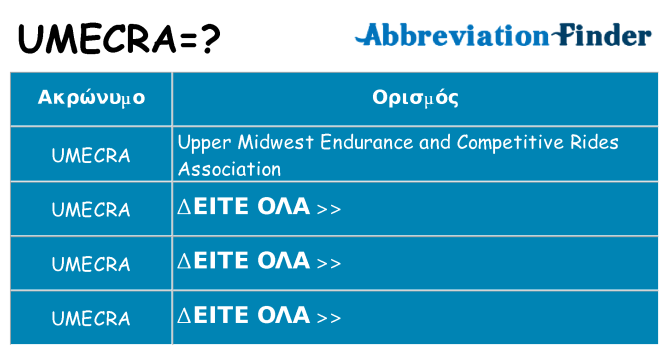 Τι σημαίνει umecra ηρεμήσει