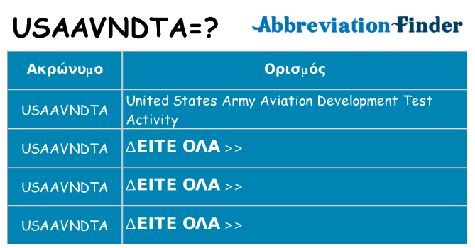 Τι σημαίνει usaavndta ηρεμήσει