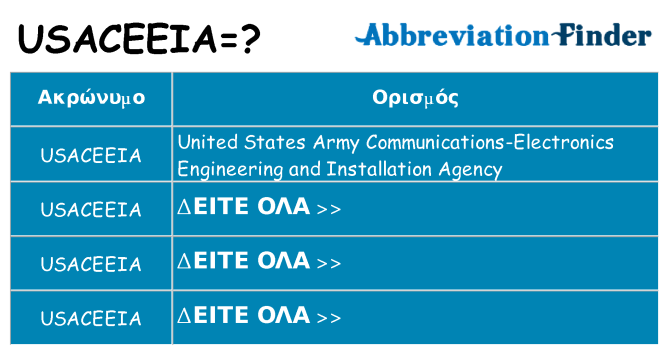 Τι σημαίνει usaceeia ηρεμήσει