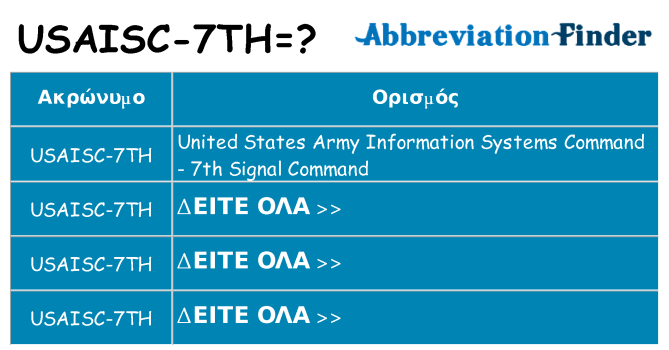 Τι σημαίνει usaisc-7th ηρεμήσει