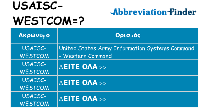 Τι σημαίνει usaisc-westcom ηρεμήσει