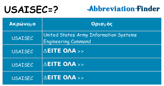 Τι σημαίνει usaisec ηρεμήσει