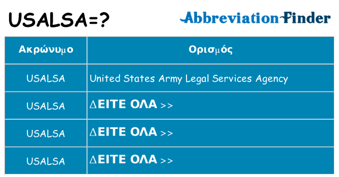 Τι σημαίνει usalsa ηρεμήσει