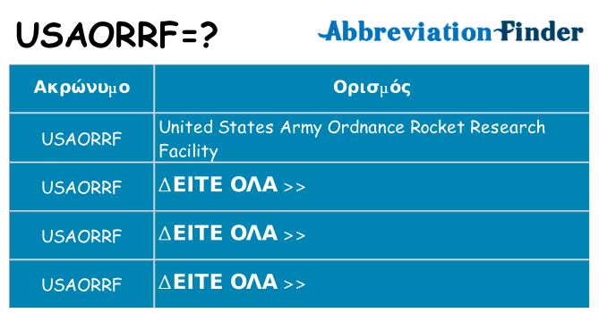 Τι σημαίνει usaorrf ηρεμήσει