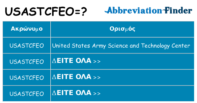 Τι σημαίνει usastcfeo ηρεμήσει