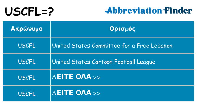 Τι σημαίνει uscfl ηρεμήσει
