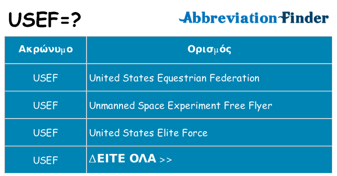 Τι σημαίνει usef ηρεμήσει