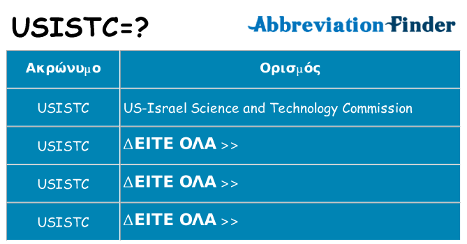 Τι σημαίνει usistc ηρεμήσει