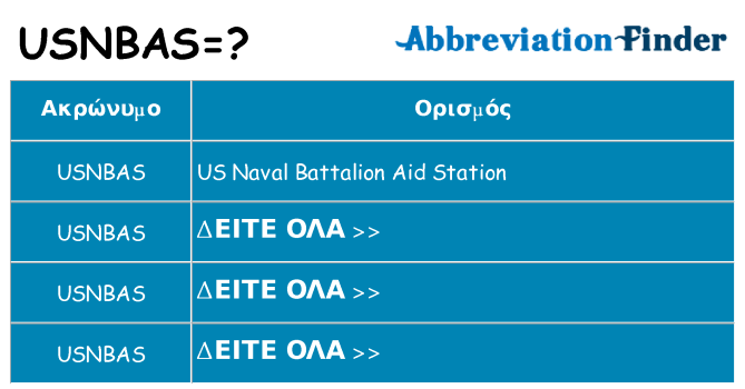 Τι σημαίνει usnbas ηρεμήσει