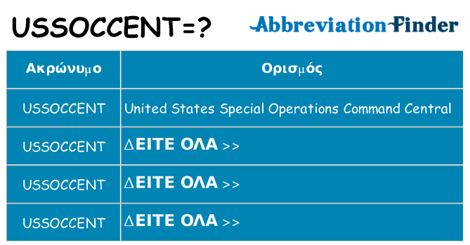 Τι σημαίνει ussoccent ηρεμήσει