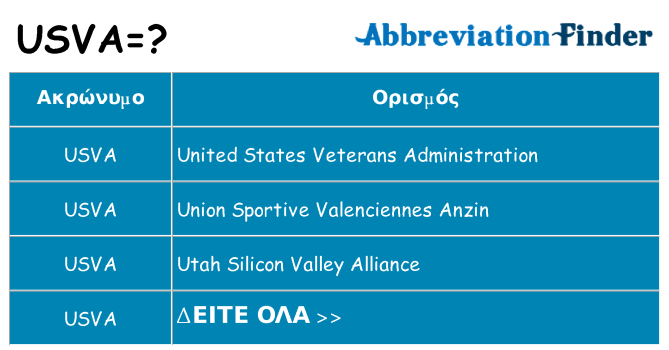 Τι σημαίνει usva ηρεμήσει
