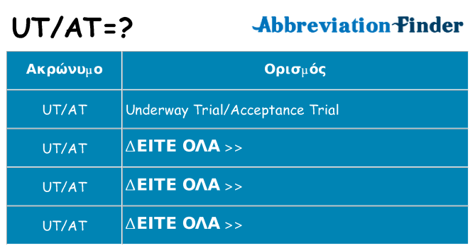 Τι σημαίνει utat ηρεμήσει
