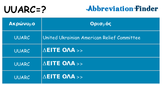 Τι σημαίνει uuarc ηρεμήσει