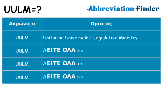 Τι σημαίνει uulm ηρεμήσει