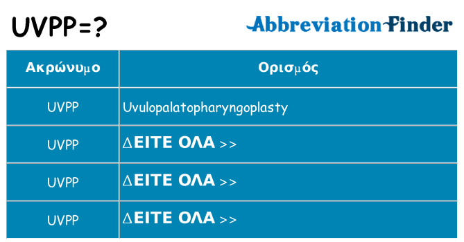 Τι σημαίνει uvpp ηρεμήσει