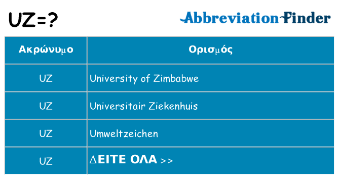 Τι σημαίνει uz ηρεμήσει