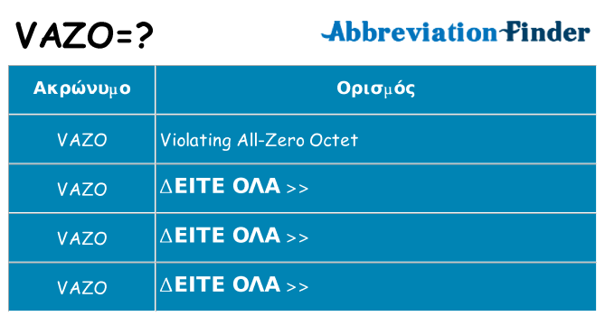 Τι σημαίνει vazo ηρεμήσει