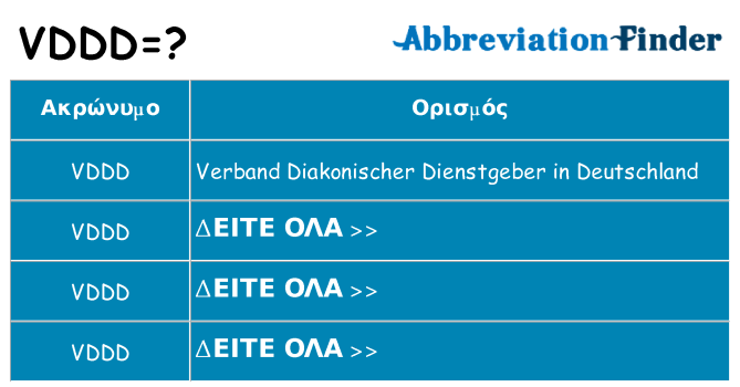 Τι σημαίνει vddd ηρεμήσει