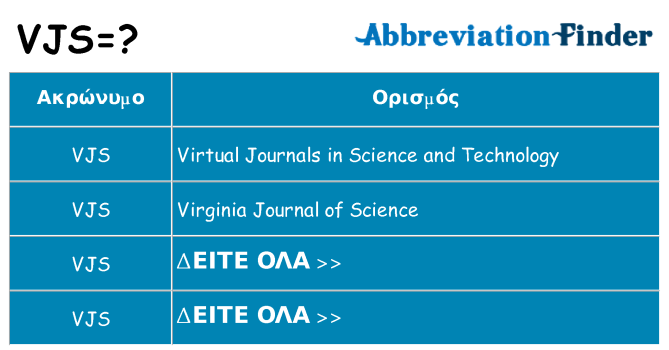 Τι σημαίνει vjs ηρεμήσει