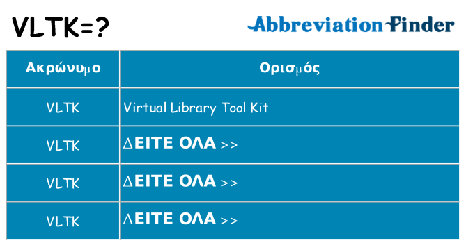 Τι σημαίνει vltk ηρεμήσει